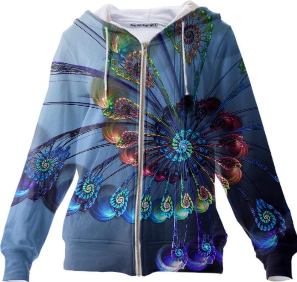 Aurora Jade Zip Up Hoodie