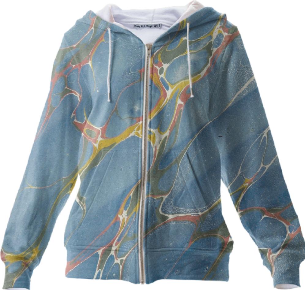 Blue Abstract Hoodie