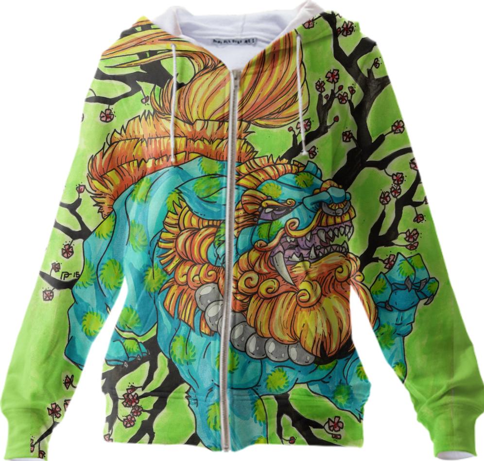 Cherry Blossom Fu Dog