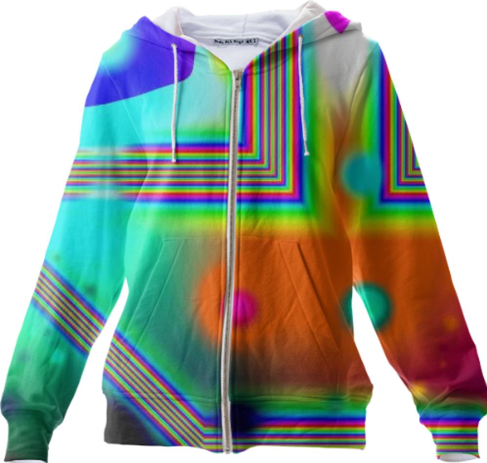 Crossroads of Awakening Abstract Rainbow Doorway