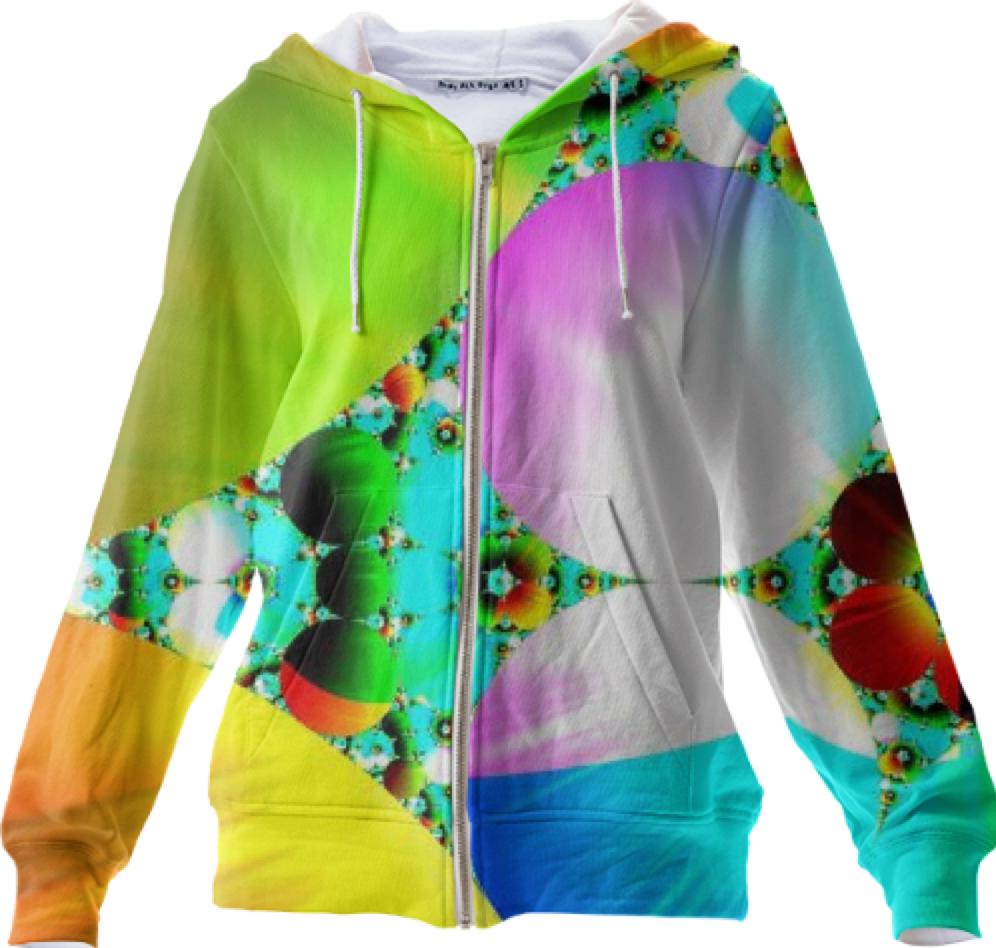 Crystal Sunrise Abstract Fractal Rainbow