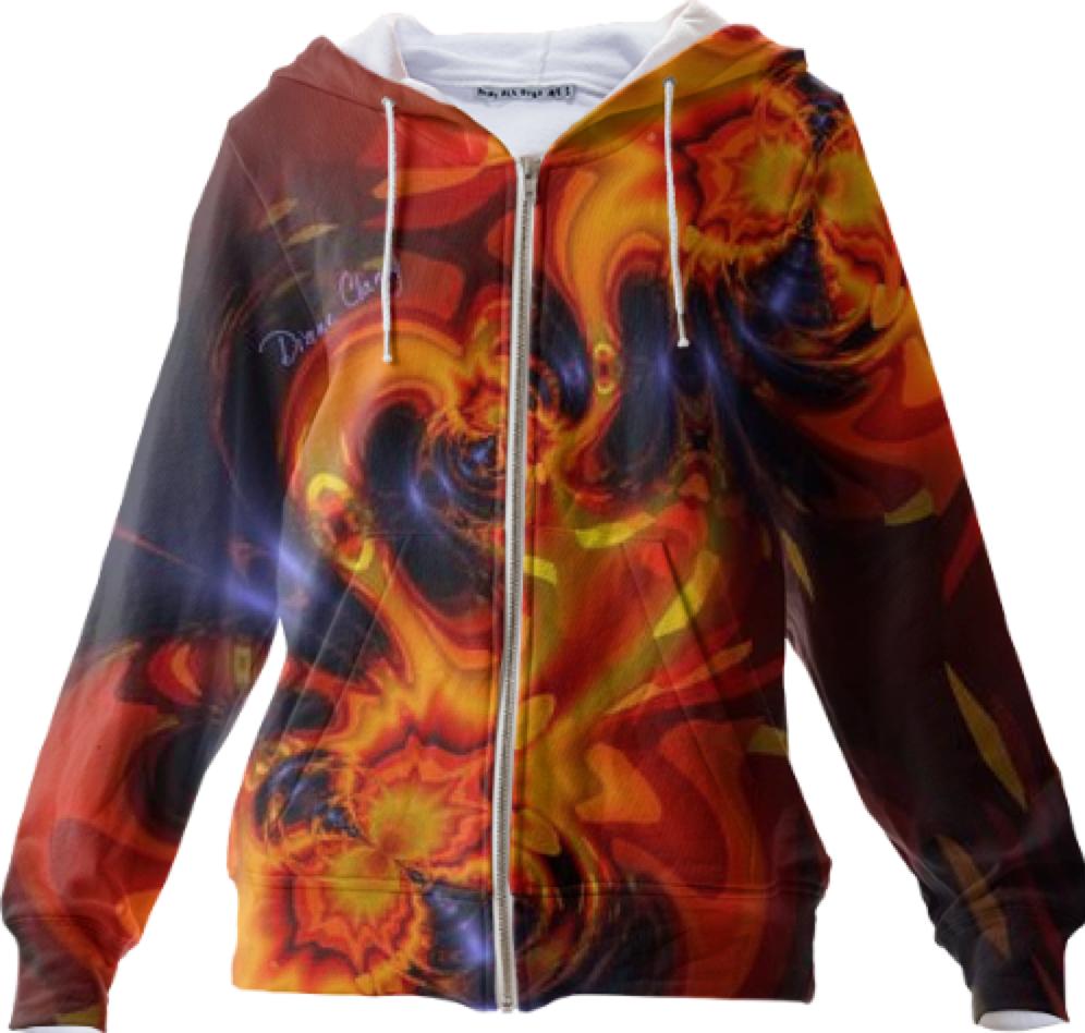 Dance of the Dragons Abstract Indigo Amber Eyes