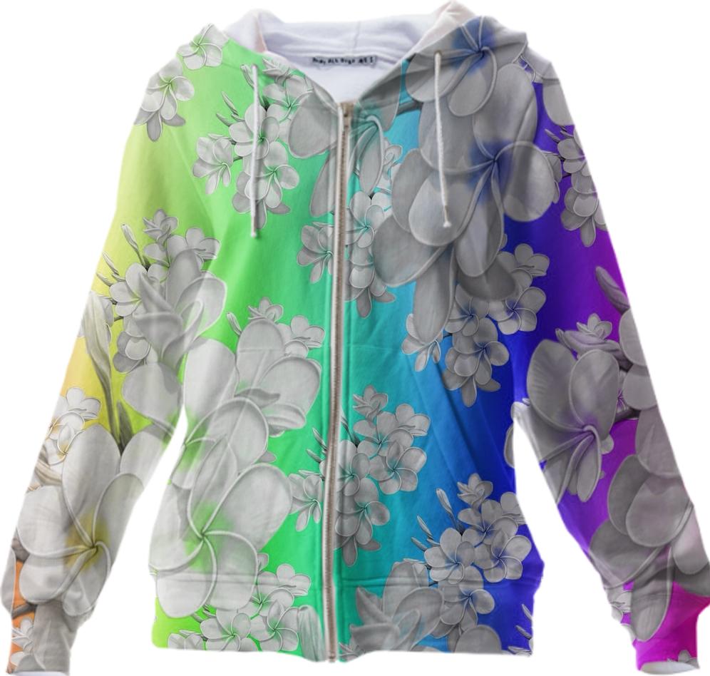 Delicate Floral Pattern rainbow