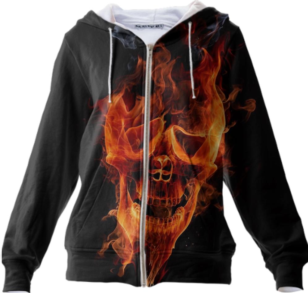 Flaming Skull Hoodie