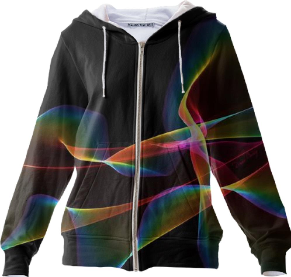 Fluted Cosmic Rainbow Abstract Fractal Winds