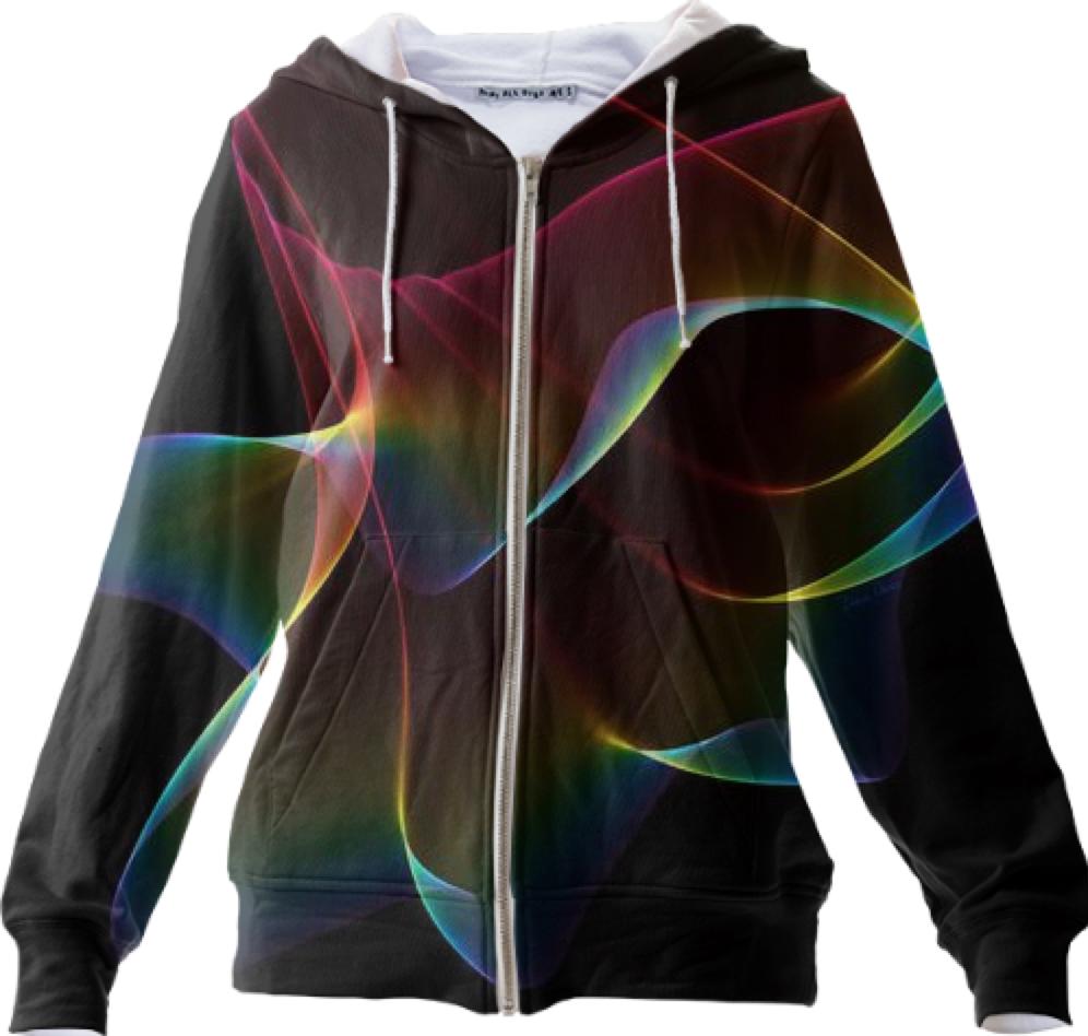 Imagine Through the Abstract Fractal Rainbow Veil