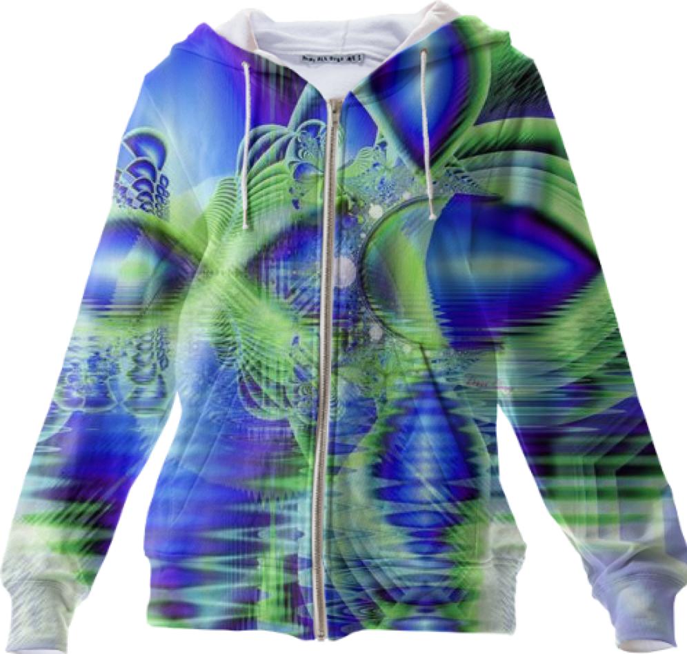 Irish Dream under Abstract Fractal Cobalt Blue Skies