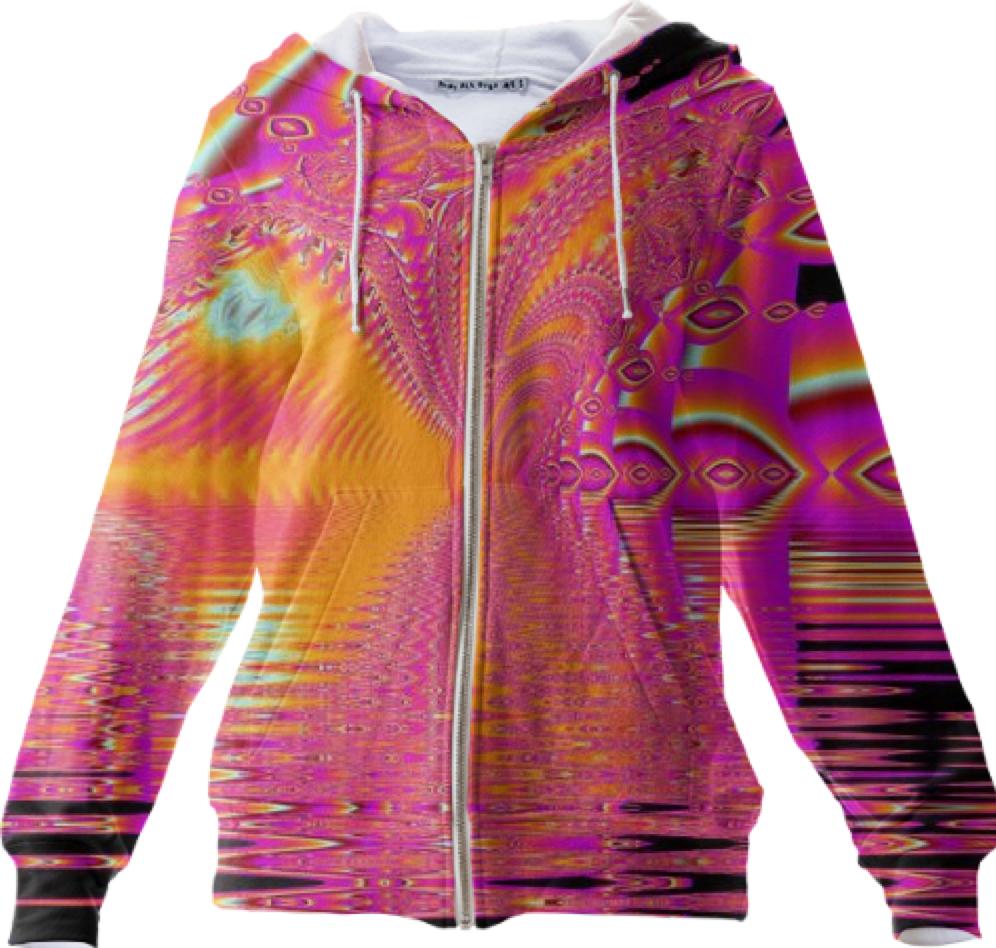 Magenta Boardwalk Carnival Abstract Ocean Shimmer