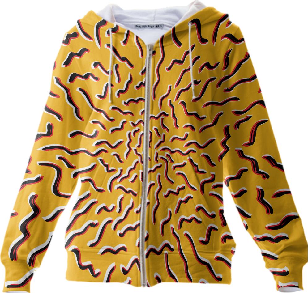 Modern abstract tiger squiggle print