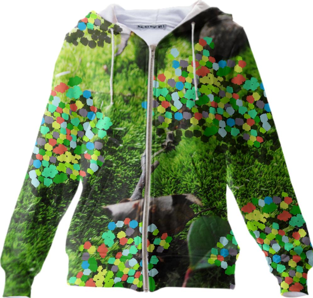 moss polka dot confetti collage