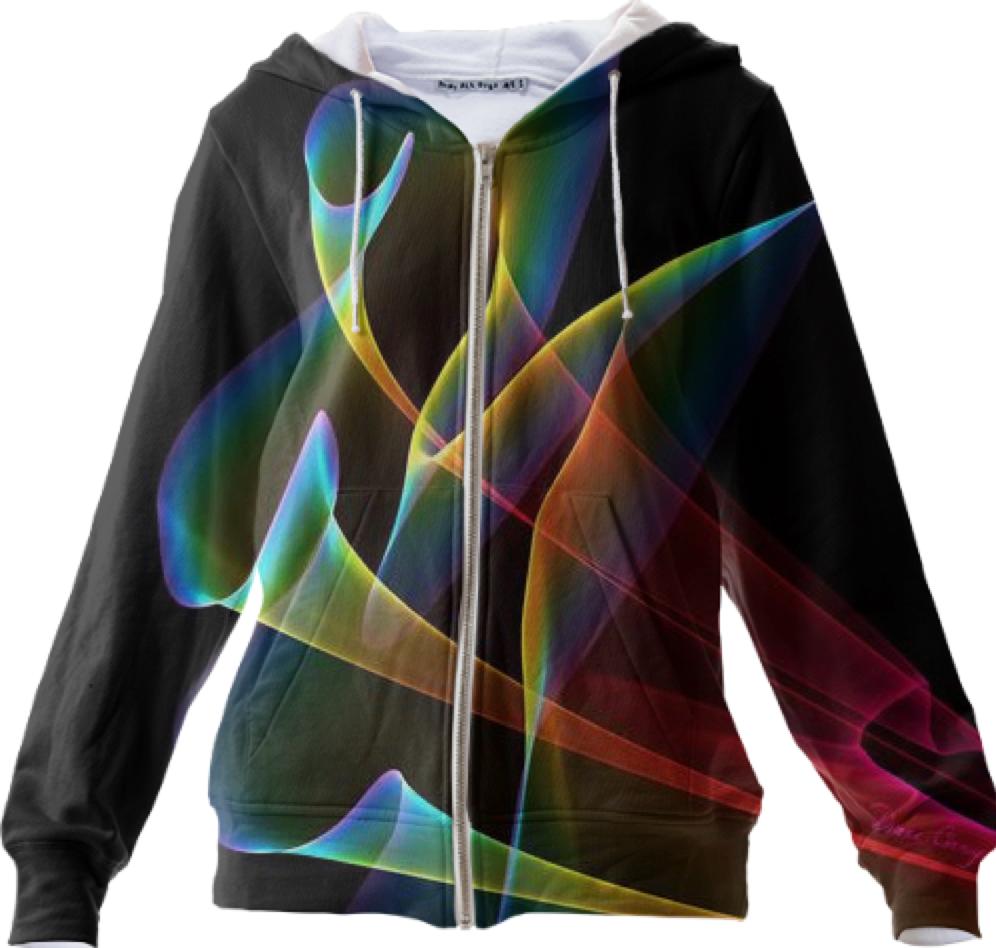 Peacock Symphony Abstract Fractal Rainbow Music