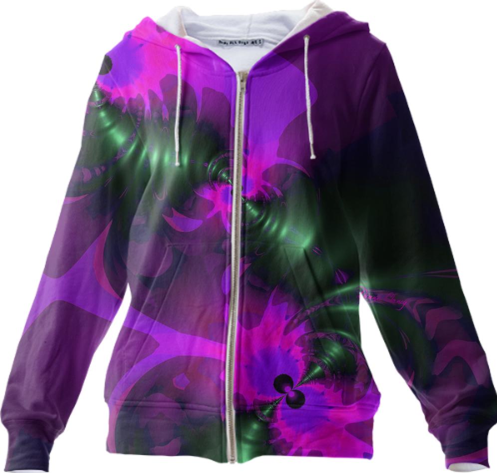 Purple Imp Abstract Fractal Violet and Magenta Ribbons