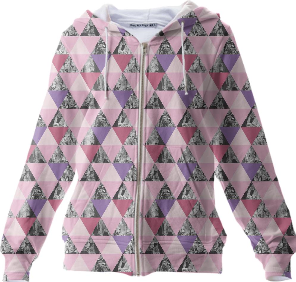 Rose Bar Zip Up Hoodie