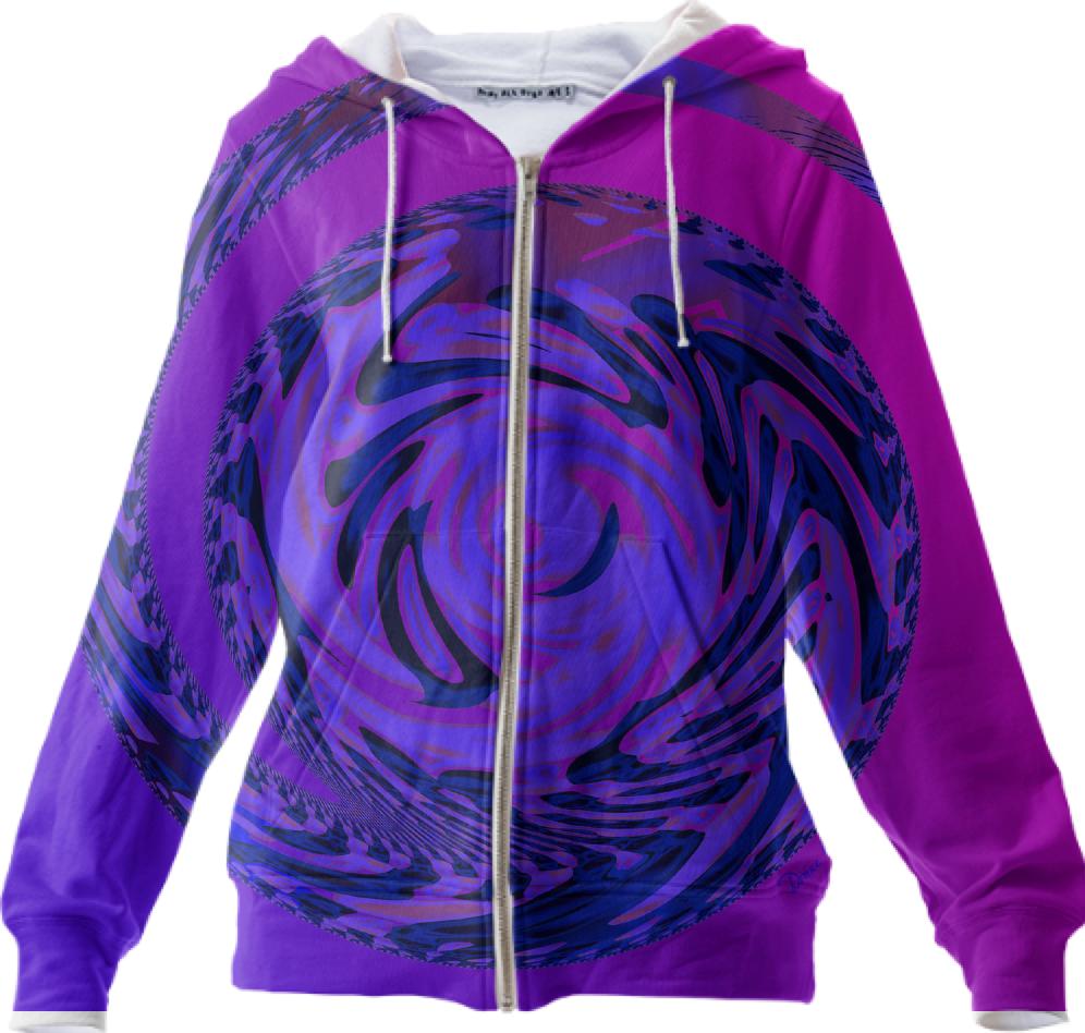 Rose Indigo Spiral Outward into the Cosmos