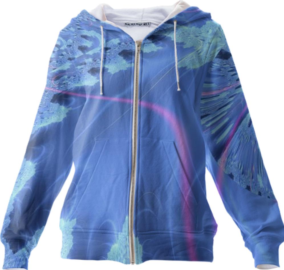 Sapphire Satin Explosion of Cosmic Color Pink Ribbon