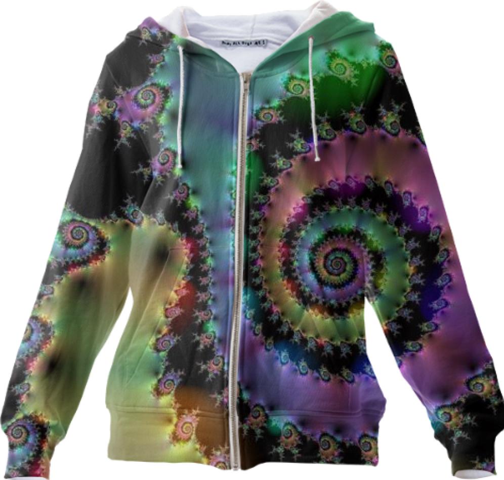 Satin Rainbow Spiral Curves Through the Cosmos