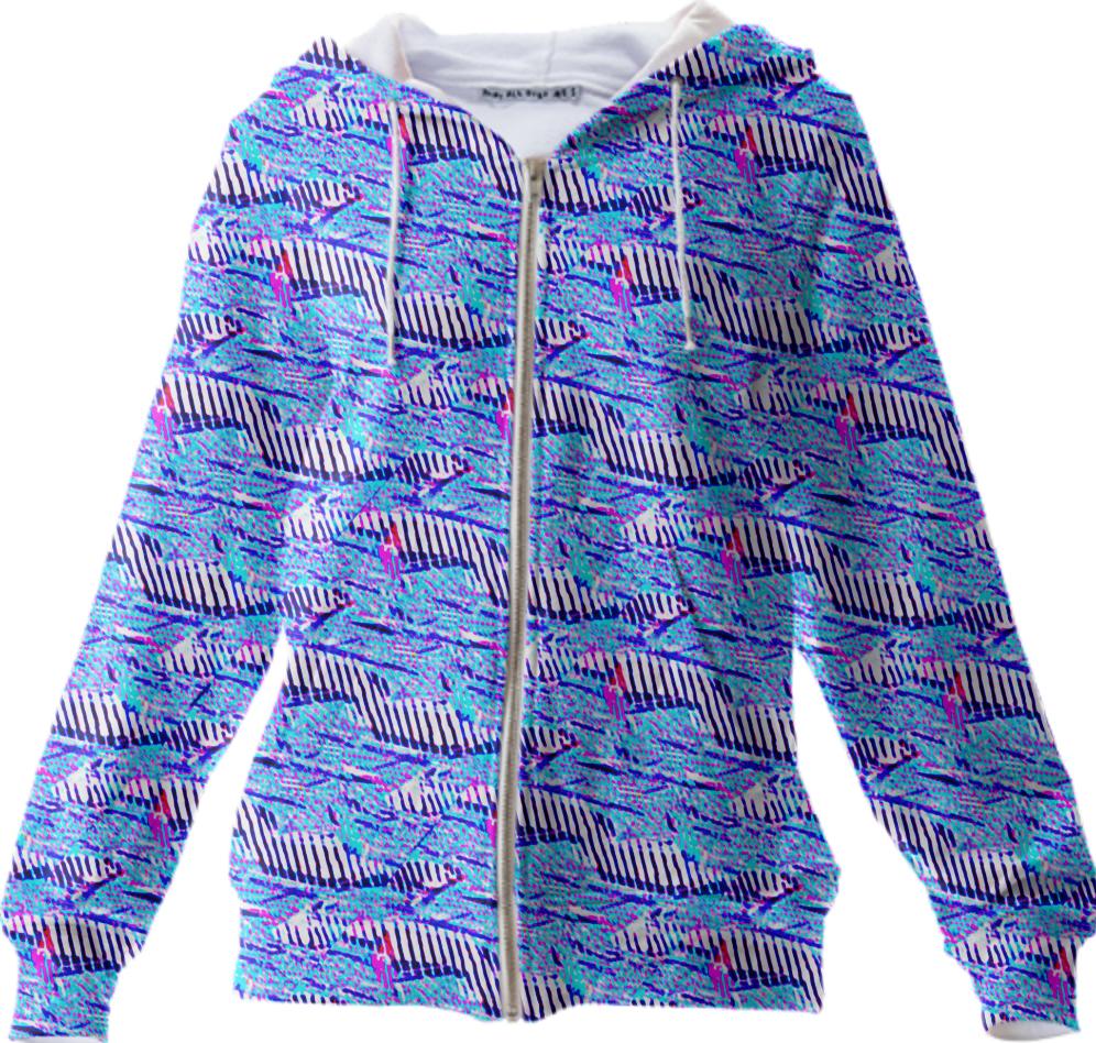 sawtooth fishbones blue