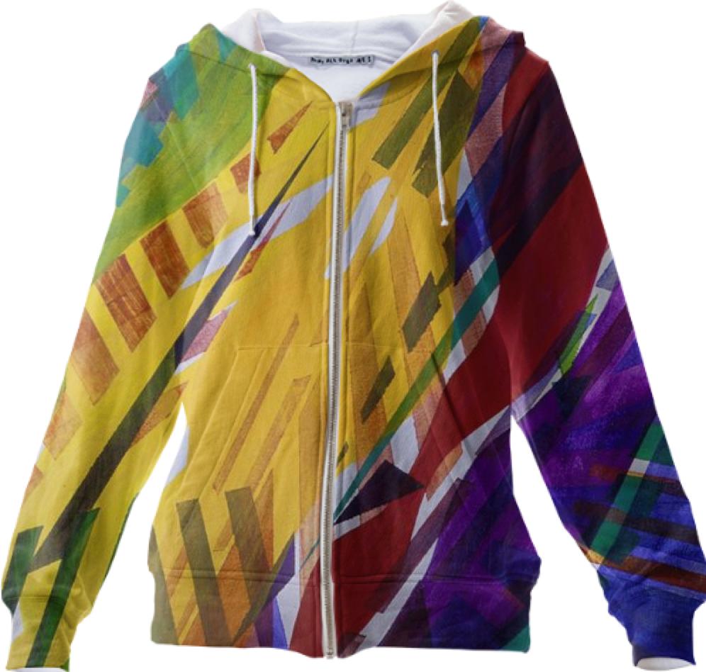 The City II Abstract Cityscape Rainbow Streams