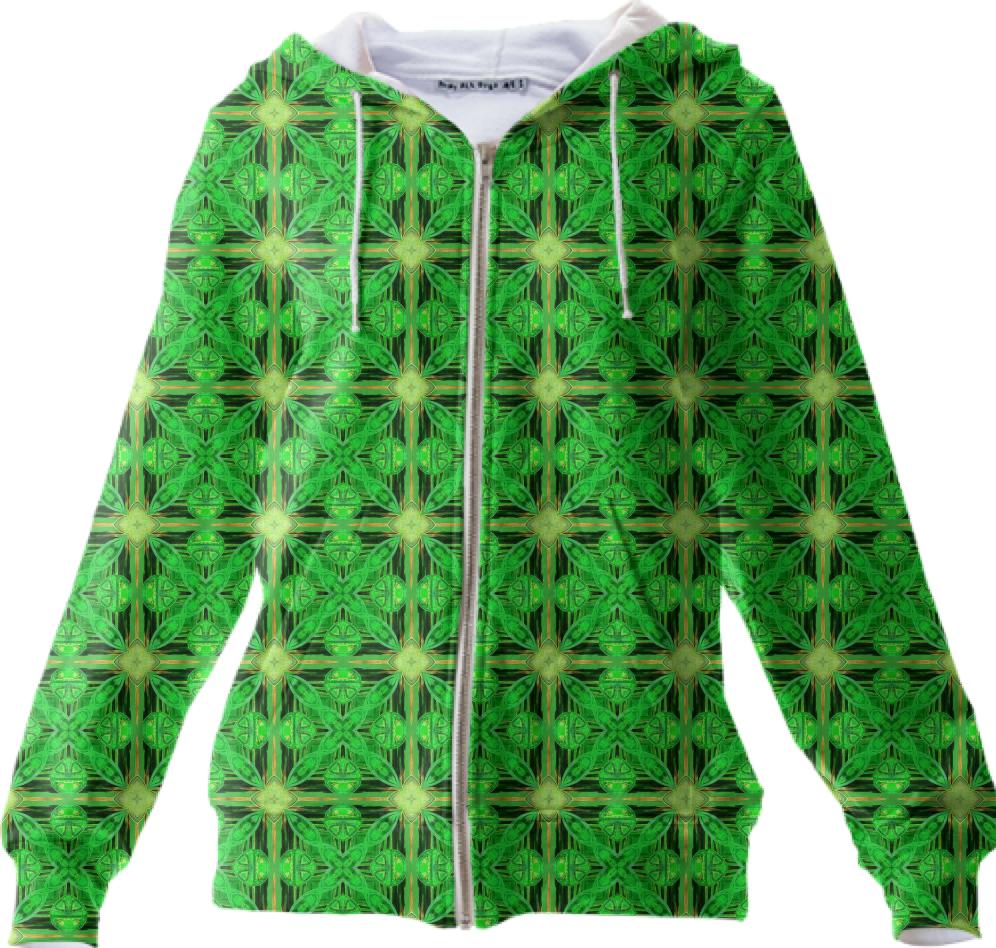 Vibrant Modern Lime Glowing Green Lattice