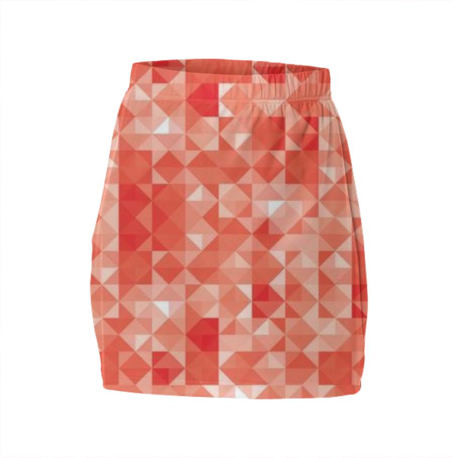 Designers Vintage skirt with Red blocks