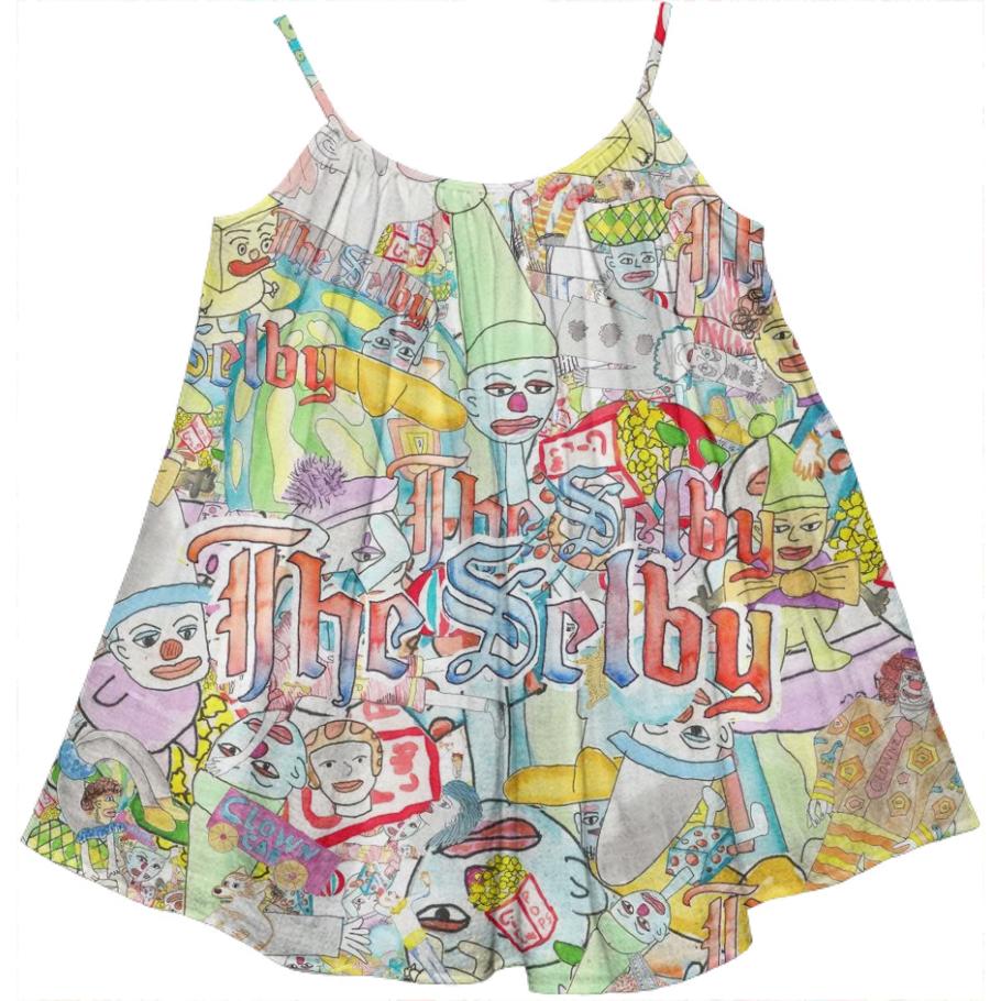 PAOM, Print All Over Me, digital print, design, fashion, style, collaboration, theselby, Kids Tent Dress, Kids-Tent-Dress, KidsTentDress, The, Selby, Clown, Baby, autumn winter spring summer, unisex, Cotton, Kids