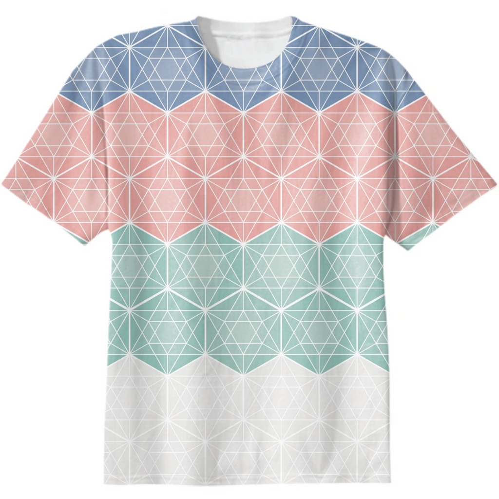 Icosahedron-geometric figure pattern
