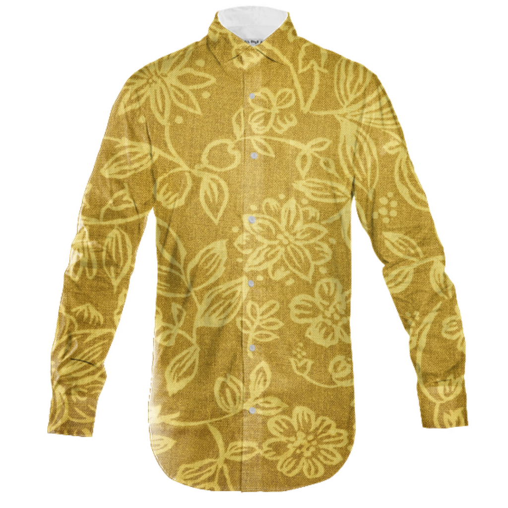 Golden flowers pattern