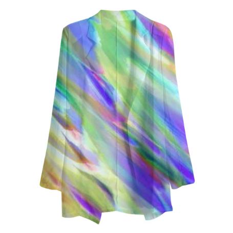 Colorful digital art splashing G401 GABRIEL HELD CHIFFON BLAZER