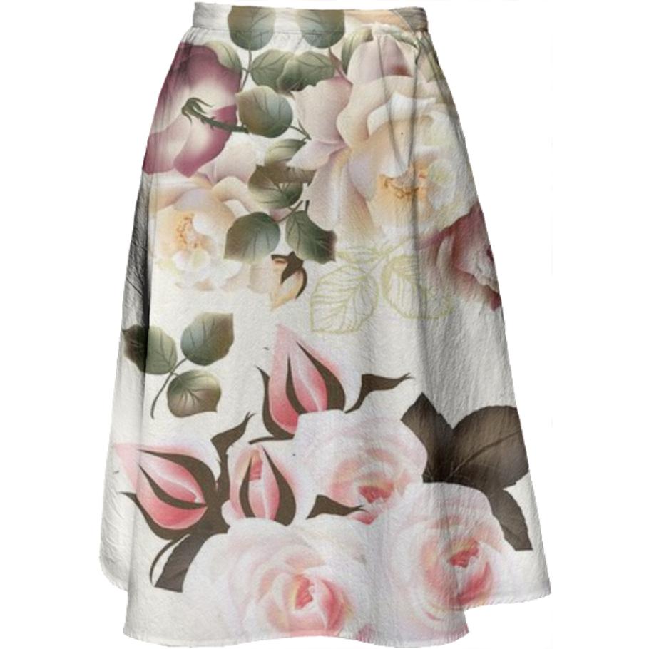 Designers vintage Skirt with roses