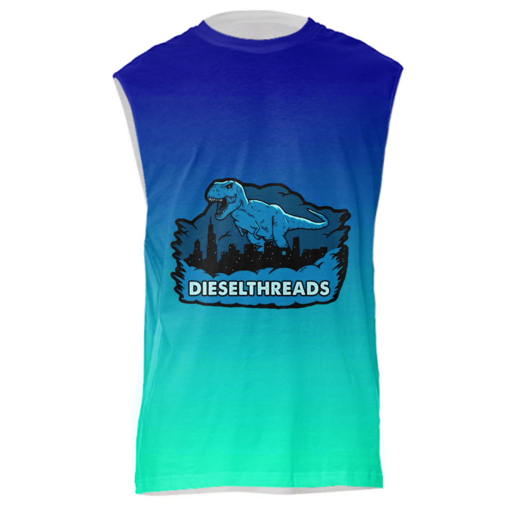 DIeselThreads Gradient Blue Muscle Top