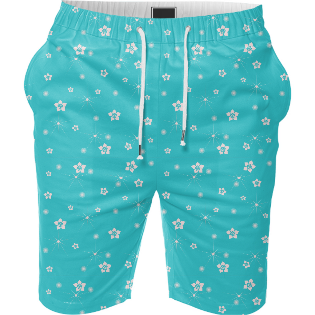Abstract Flowers Explosion Summer Short