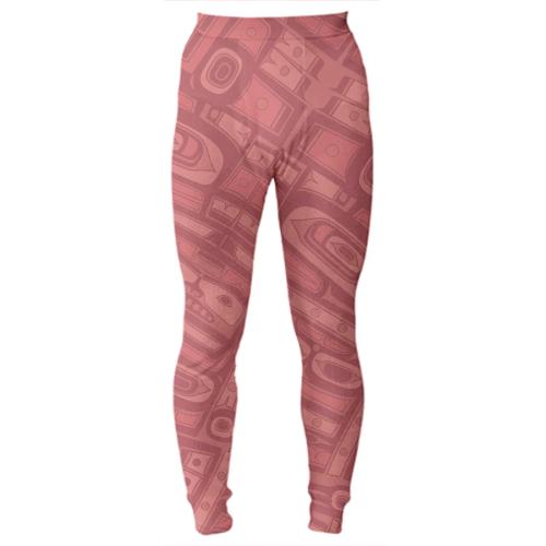 Coral red chilkat thermal bottoms