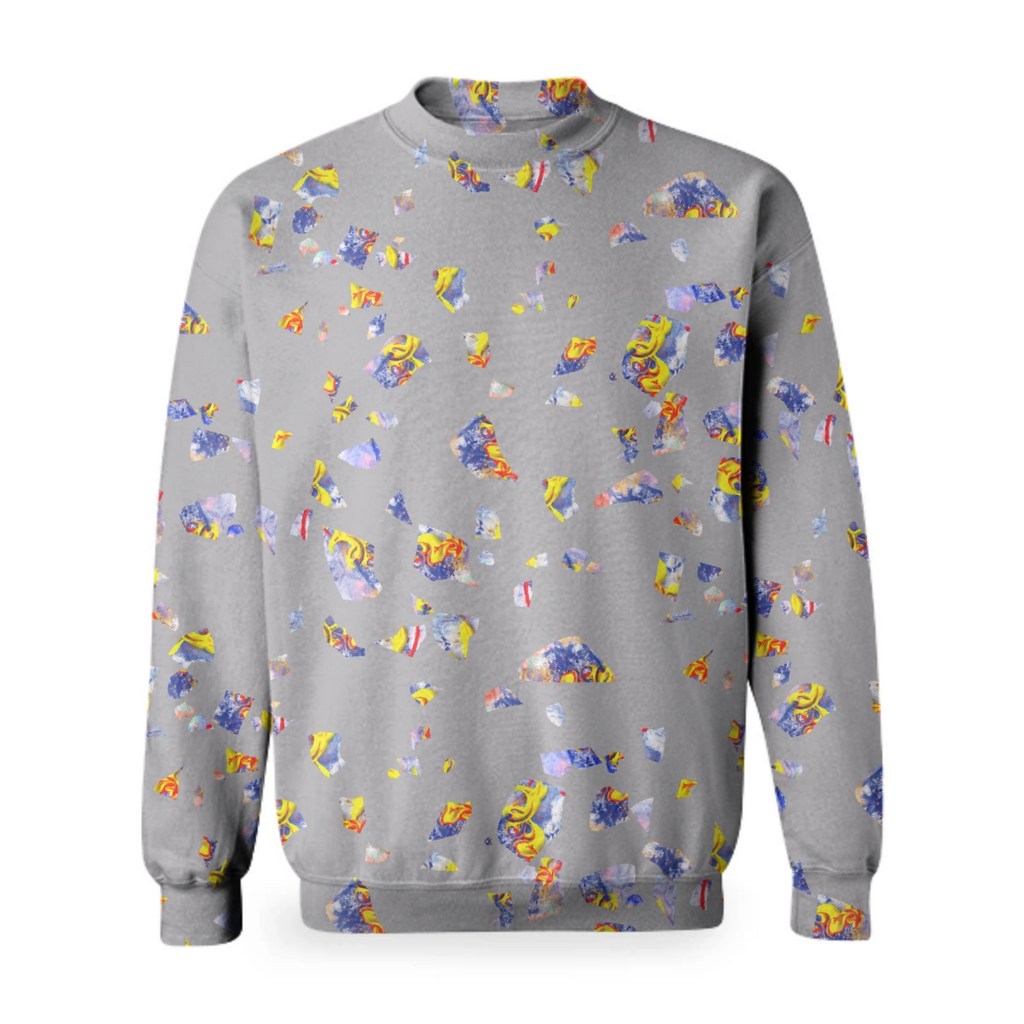 Grey, yellow blue terrazzo party