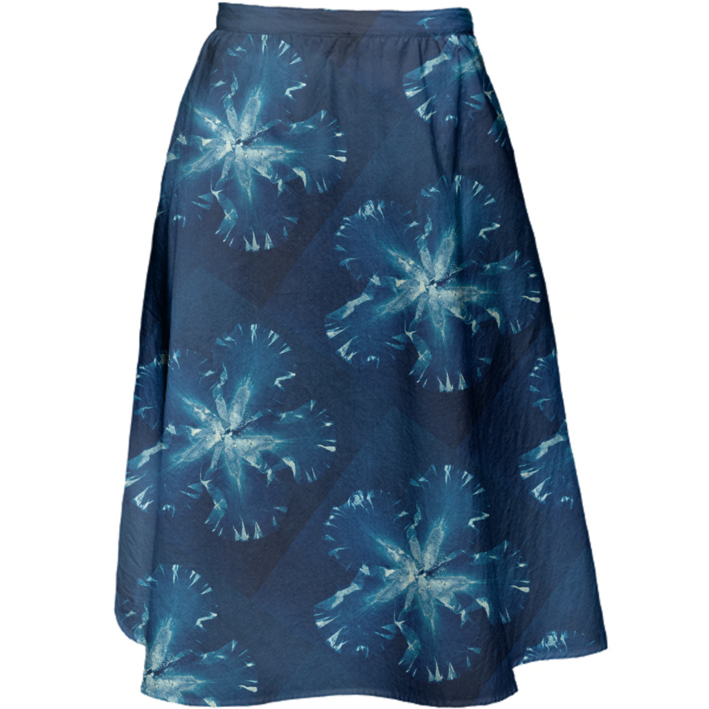 Blue Floral Skirt
