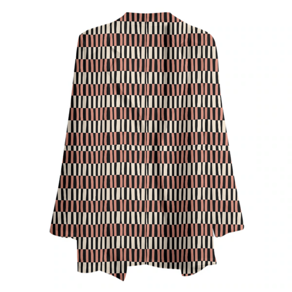 Retro Striped Gabriel Held Chiffon Blazer