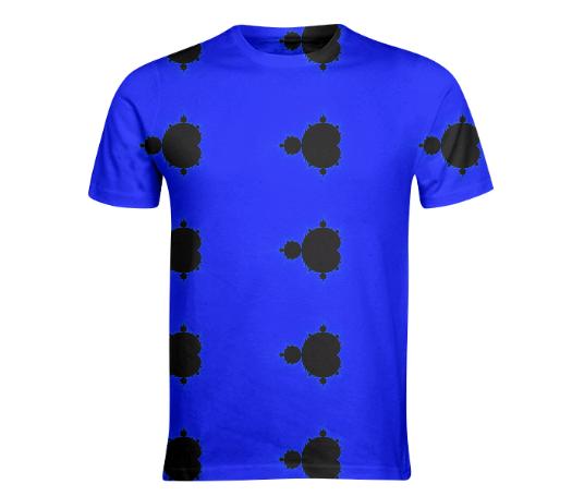 Blue Background Mandelbrot T Shirt