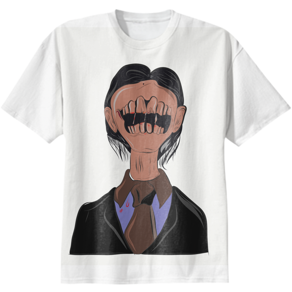 Creepy illustration boy