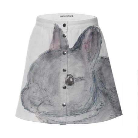 Bunny Doodle Mini Skirt