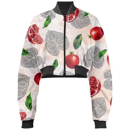 Love leaves with pomegranate