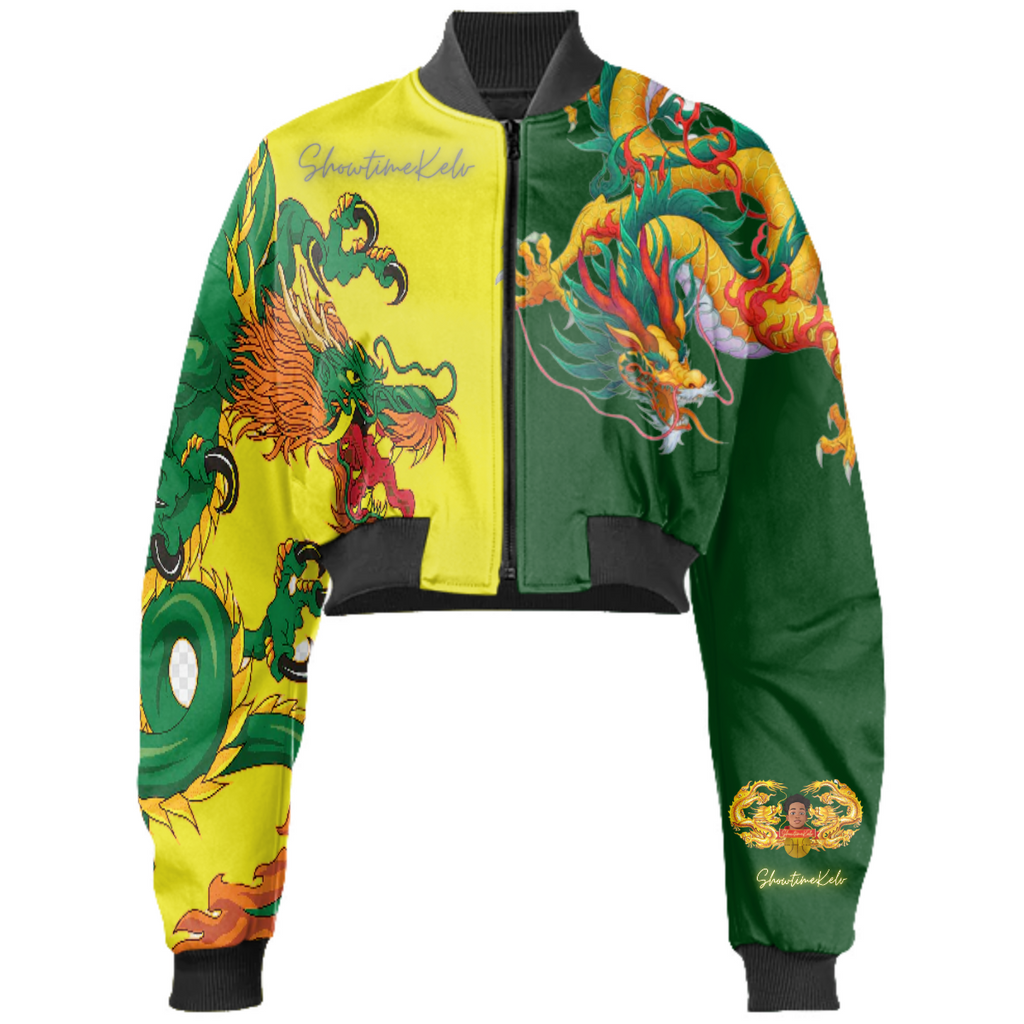SHOWTIME KELV YLLW GRN CROP JACKET