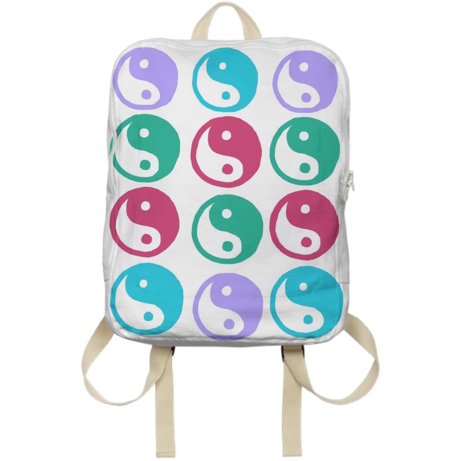 Pretty Multi Colored Yin Yang Backpack