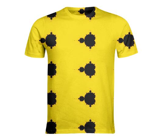 Yellow Background Mandelbrot T Shirt