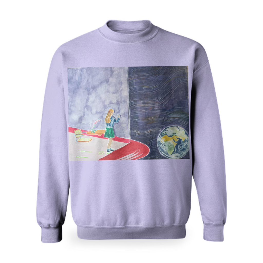 end of the sweatshirt