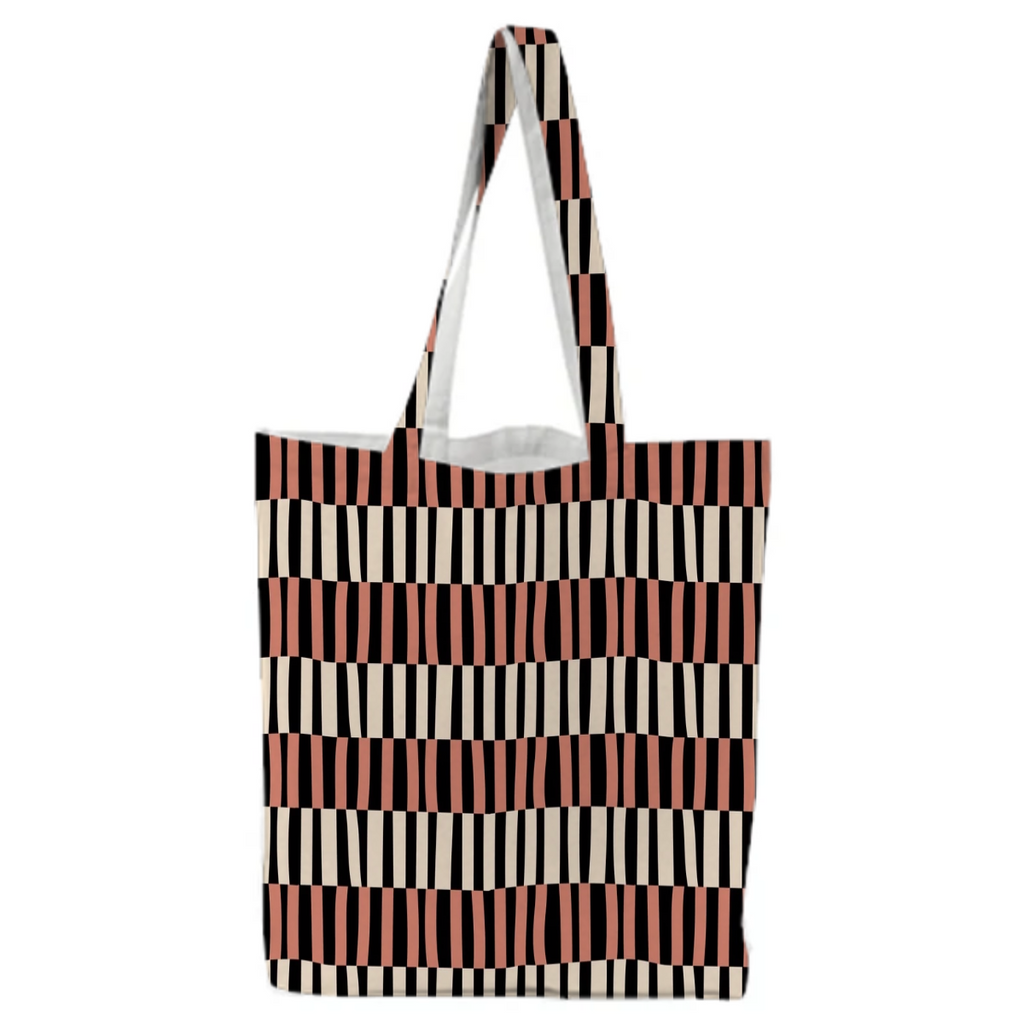 Retro Striped Tote Bag