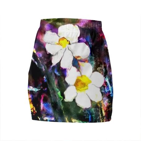 Floral mini tube skirt