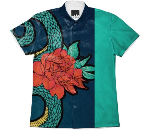 snake flower shirt