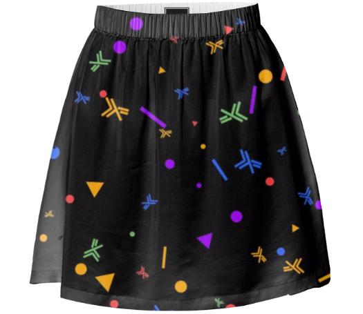 RetroHaskell Black Tako Summer Skirt