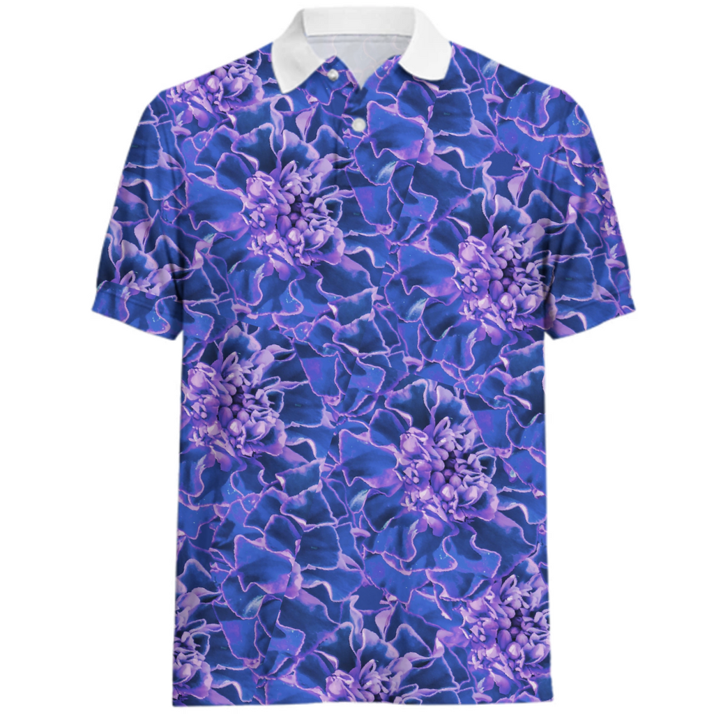 Vibrant Blue Floral Print