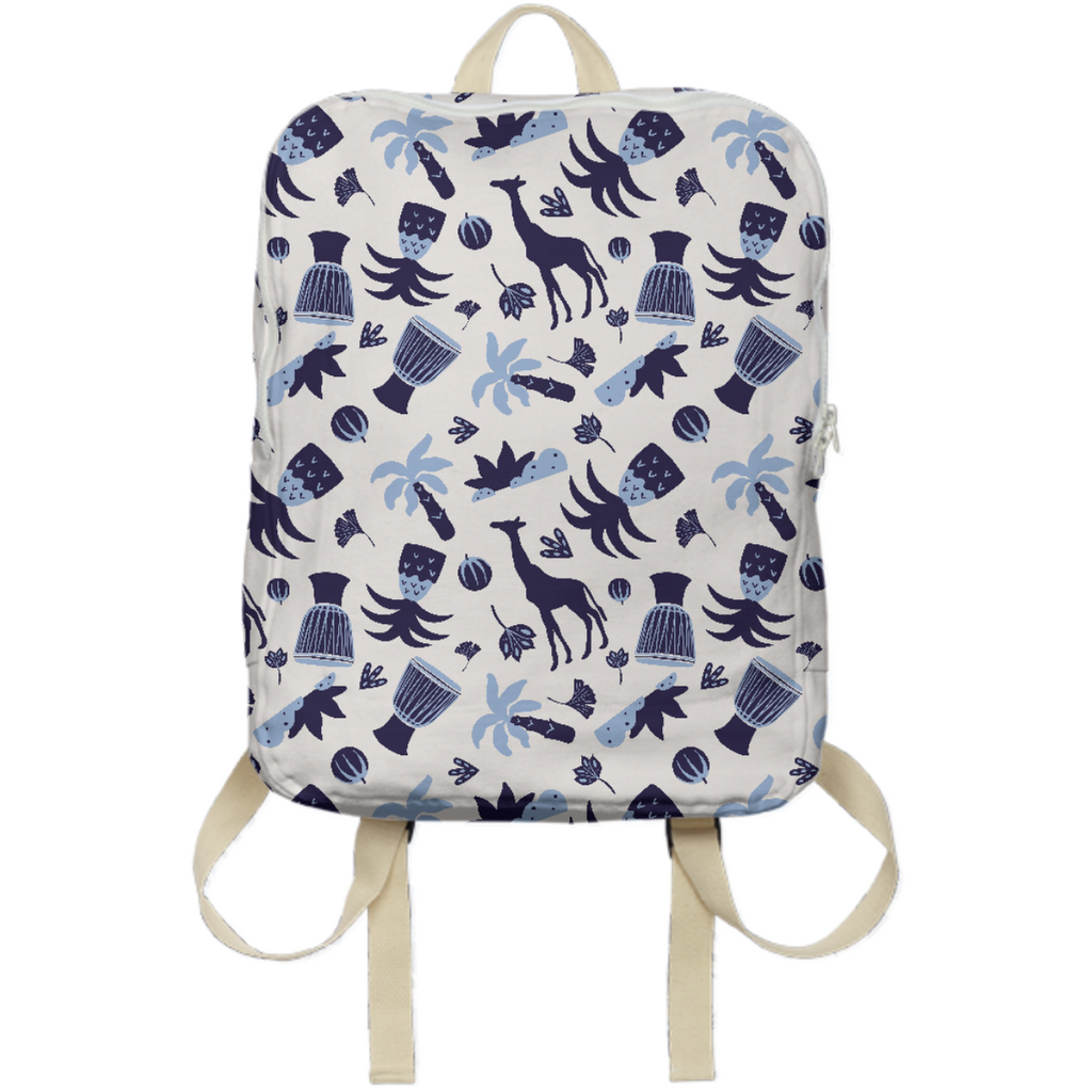 Blue giraffe safari bagpack