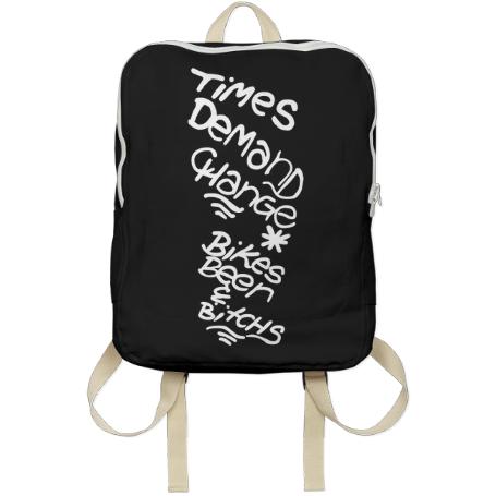 Bikes Beer Bitchs White Backpack